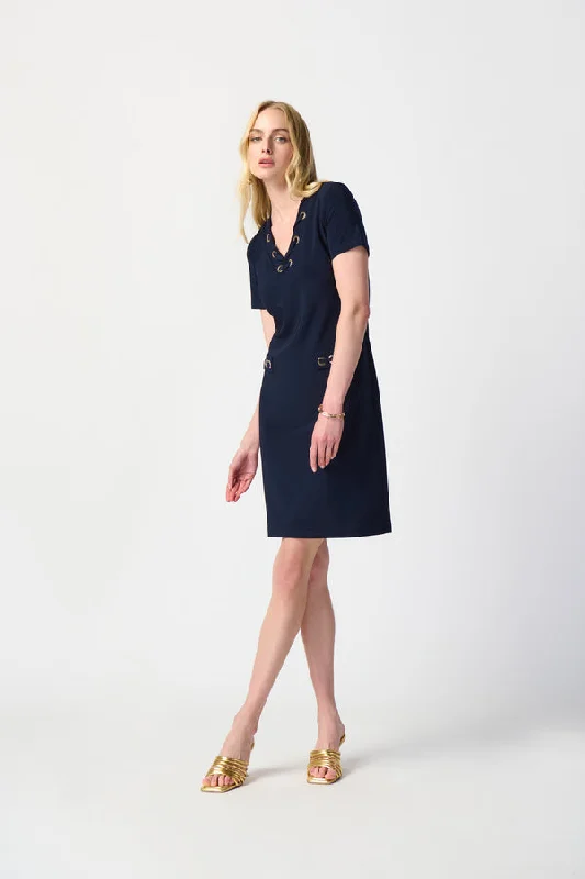 Grommet Tie Dress