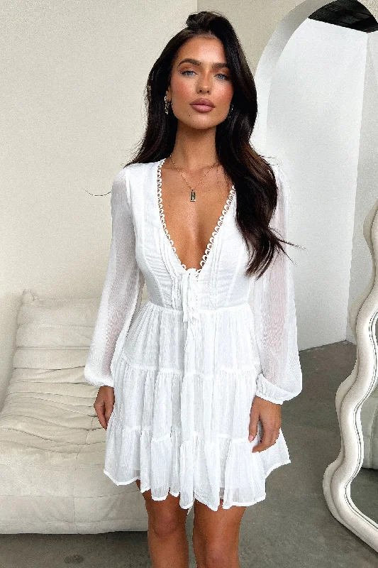 Lexie Long Sleeve Dress - White