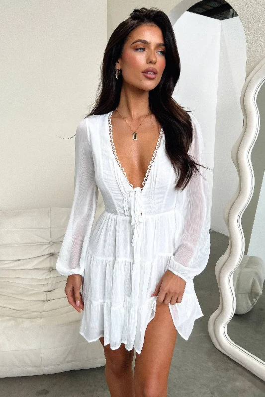 Lexie Long Sleeve Dress - White