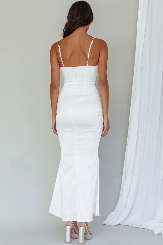 Moon Rising Mermaid Maxi Dress White