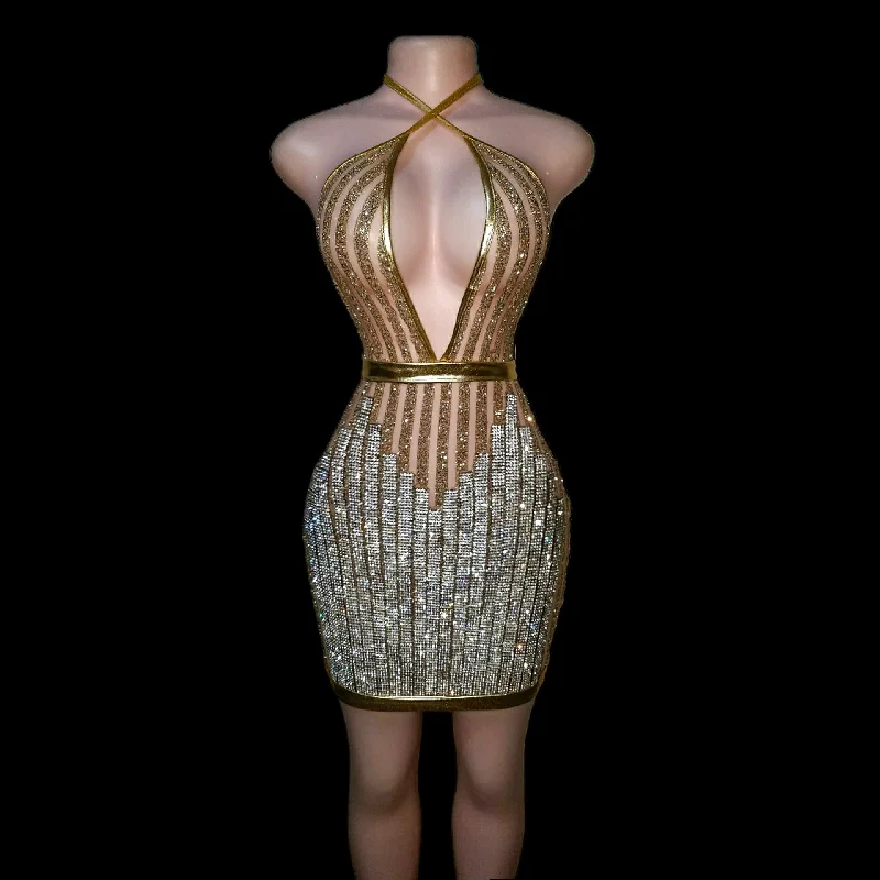 Shimmer Dime Piece rhinestone dress