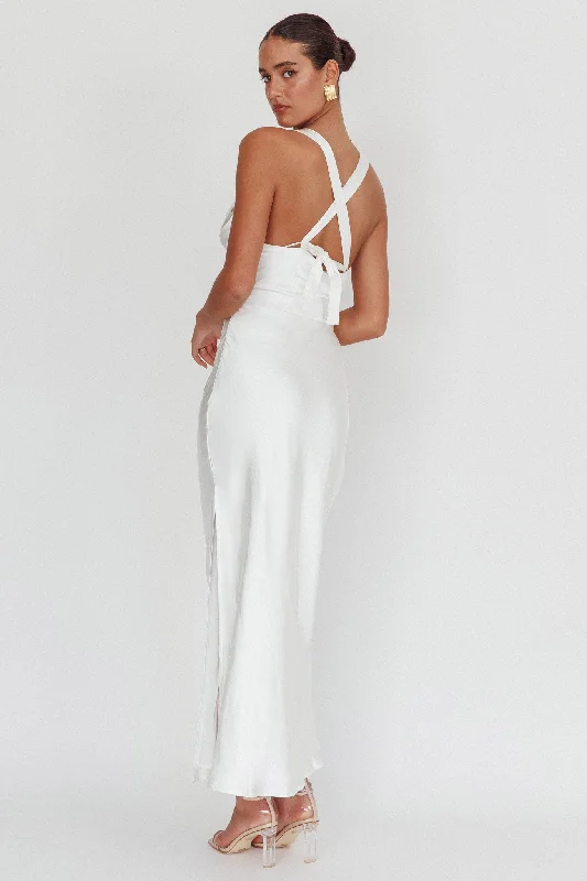 Sitara Tied Back Maxi Dress White