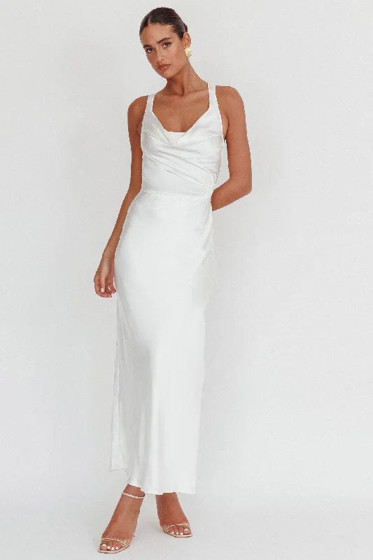 Sitara Tied Back Maxi Dress White