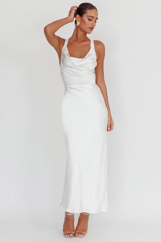 Sitara Tied Back Maxi Dress White