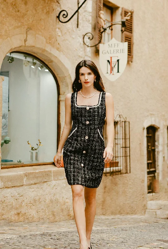 Lany Tweed Dress - Black