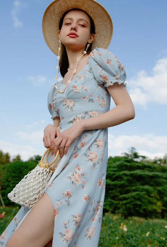 Medora Dress - Blue Floral